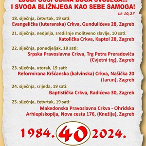 Molitvena osmina za jedinstvo kršćana u Zagrebu